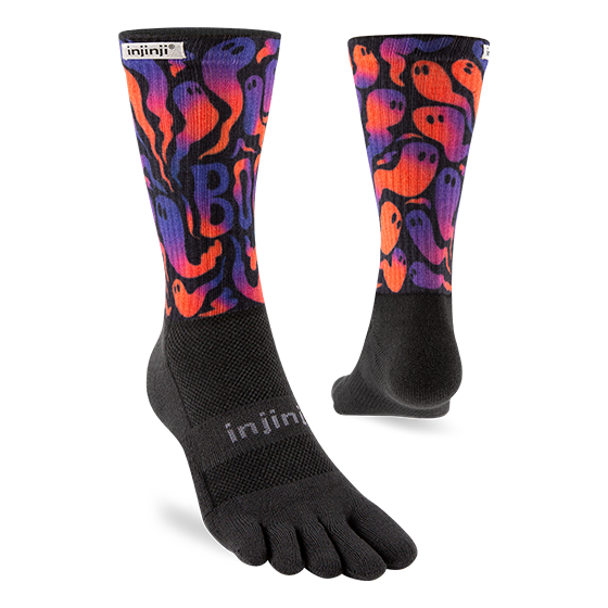 Injinji Spectrum Trail Midweight Crew 213470 black yellow, Black, M Injinji Spectrum Trail Midweight Crew 213470 black yellow, Black, M